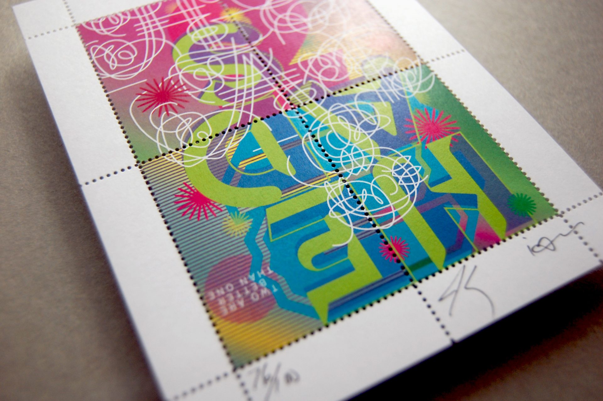 Ian Lynam x Jeff Keedy artistamp