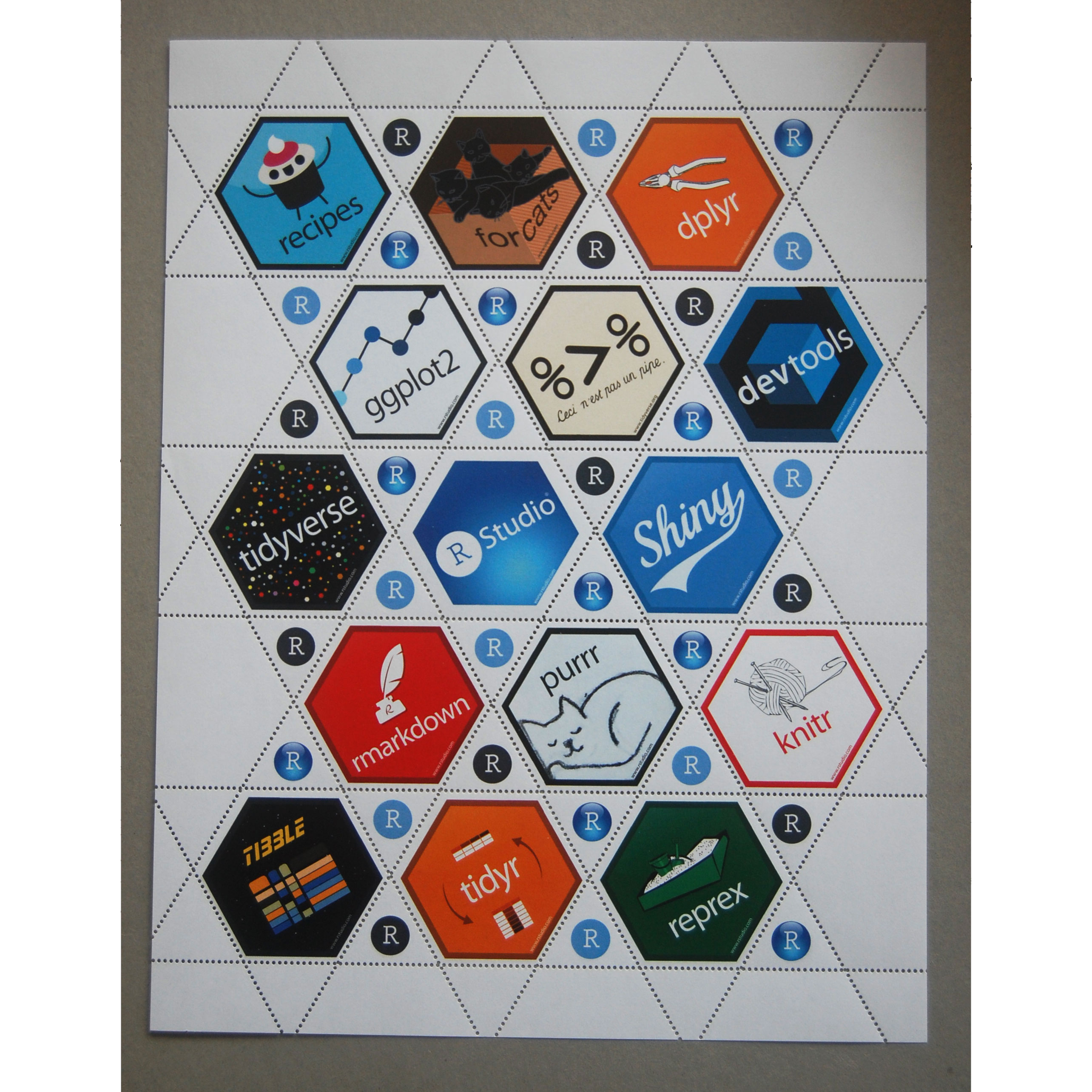 Custom hexagonal stamps