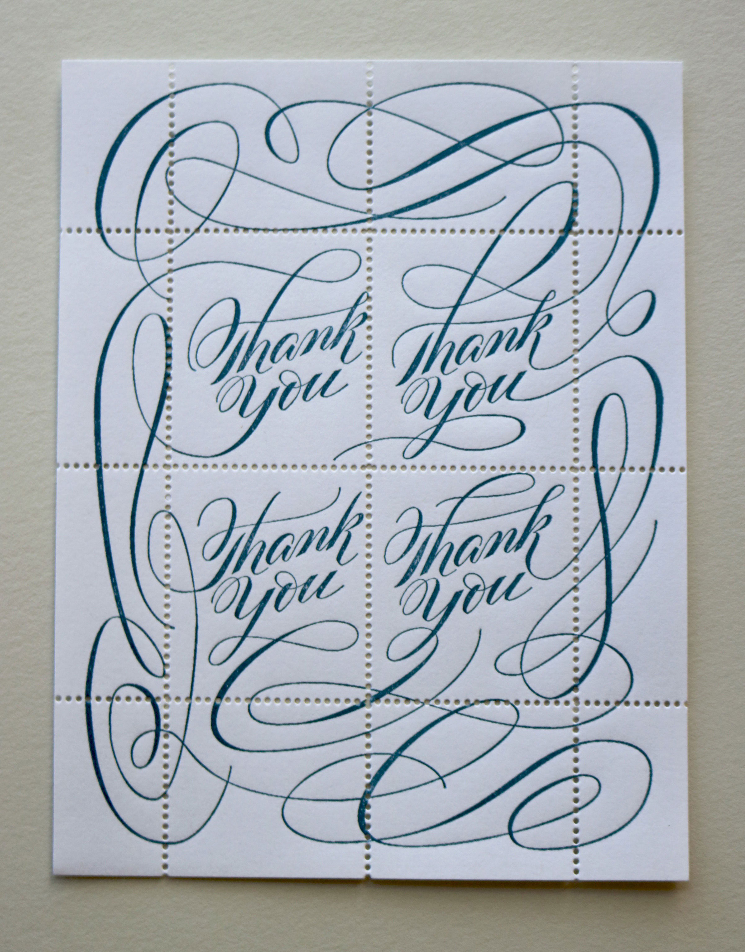 Thank you stamps (blue)