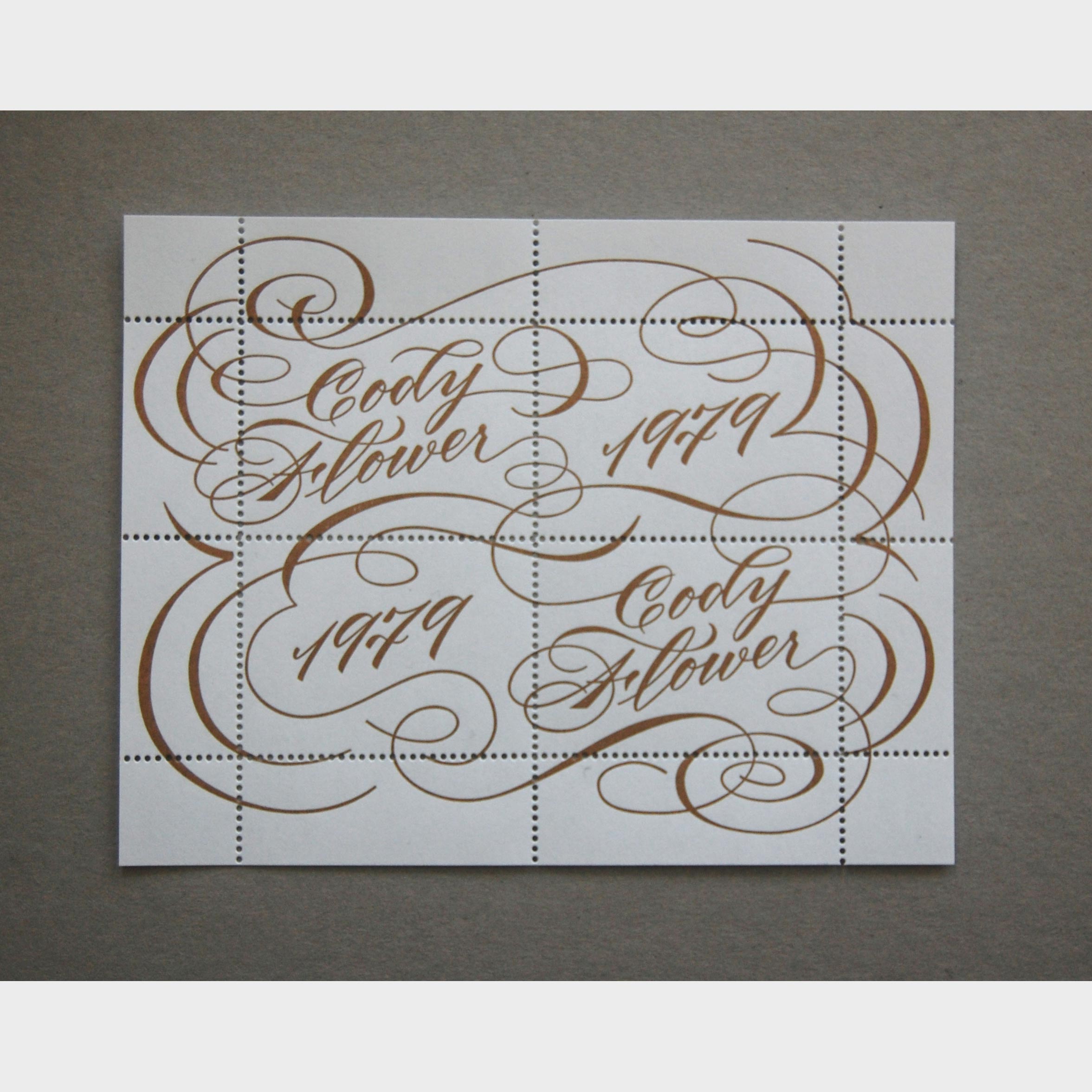 Calligraphy custom stamp