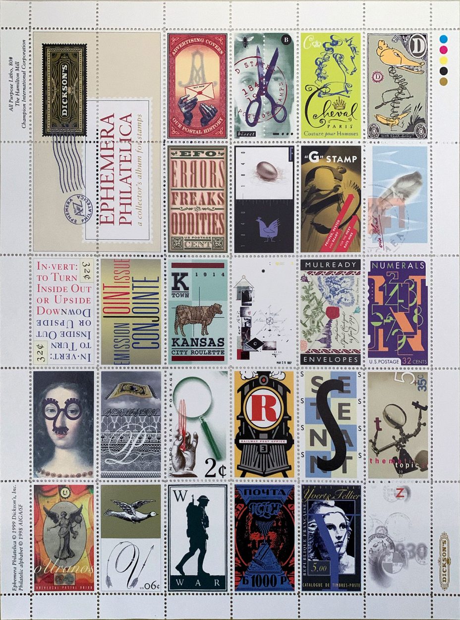 In 1998 AIGA San Francisco created a promotional project called "Ephemera Philatelica".