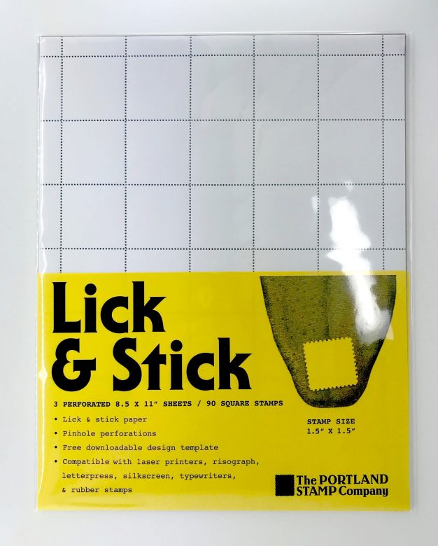 The Portland Stamp COmpany blank lick and stick sheets