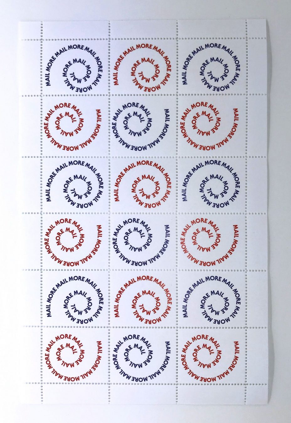 mail more mail snail shape stamp