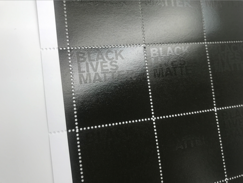 black lives matter varnish stamp