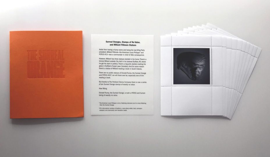 jim riswold the surreal orange stamp folio ten stamp sheets