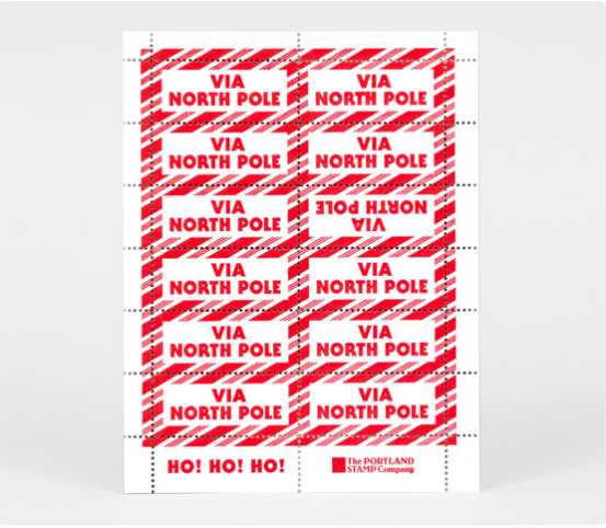 via north pole letterpress stamps