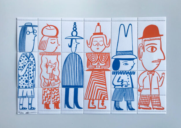 helen hancocks risograph artistamp full sheet crop