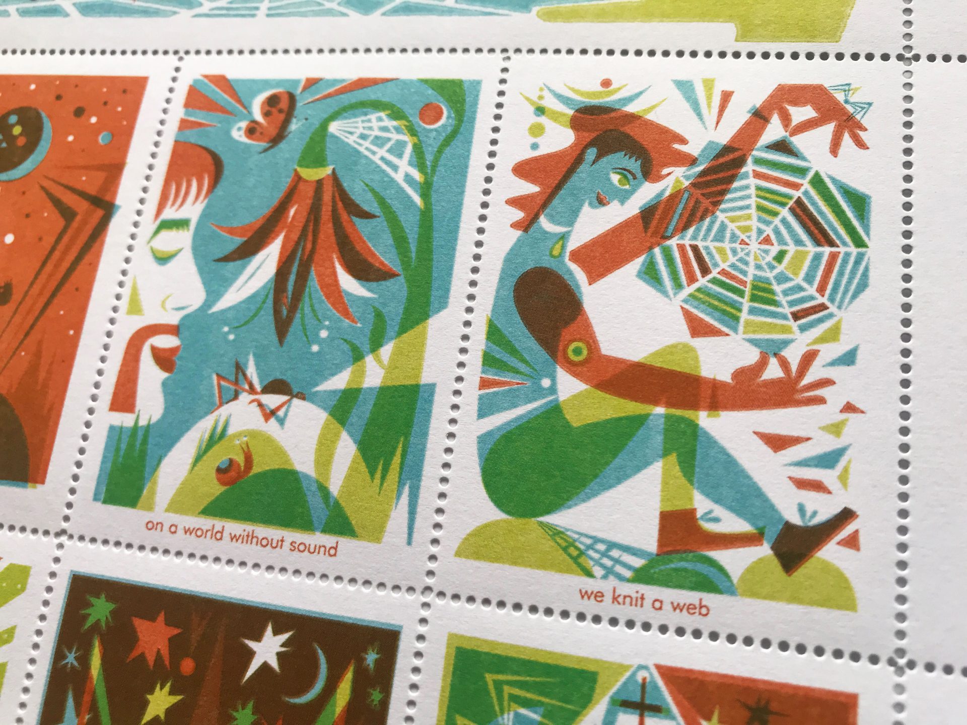 michael wertz spider and i artistamp detail