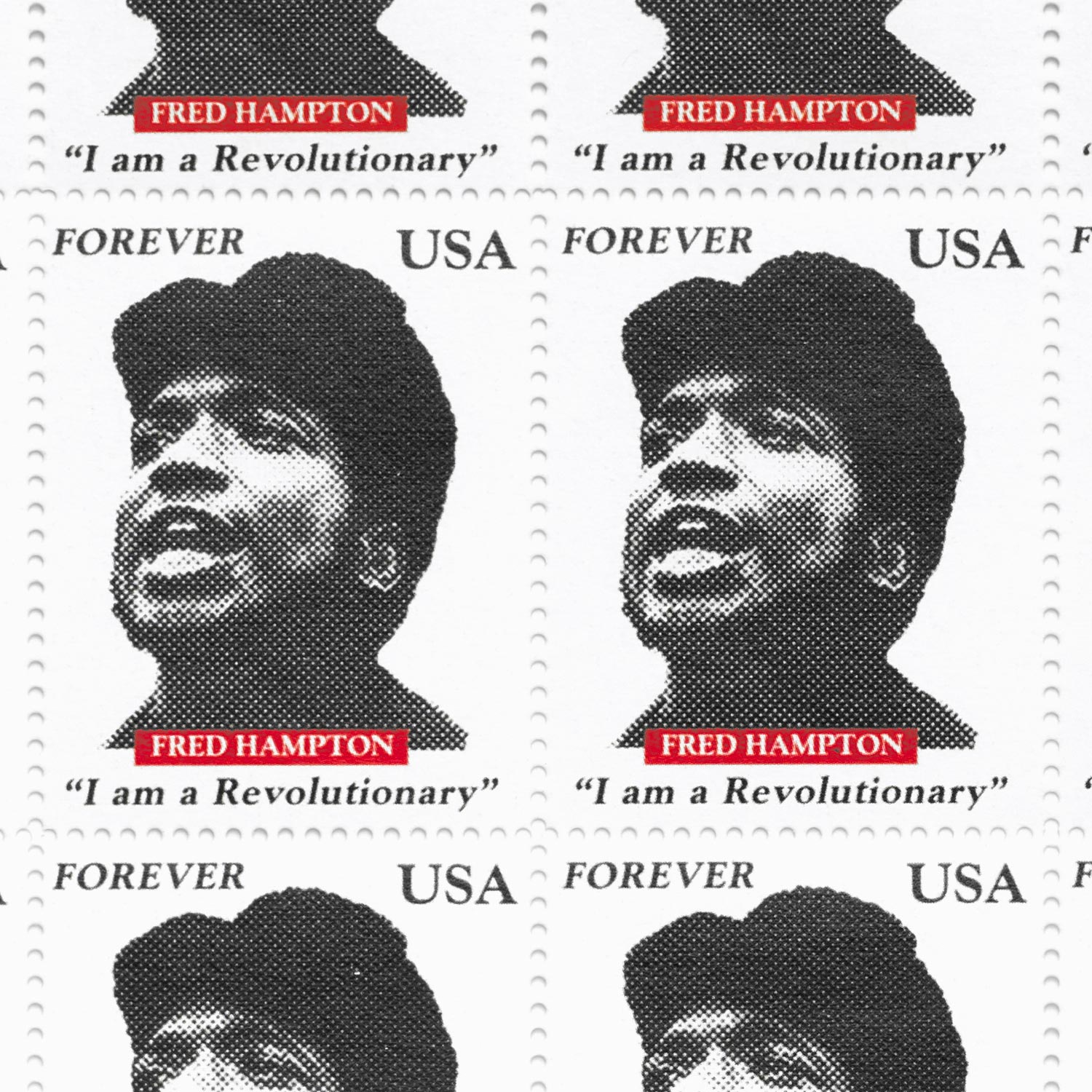 Black Panther Party Stamp Sheet Fred Hampton Kyle Goen