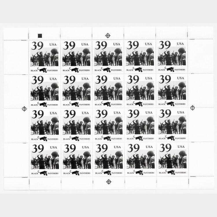 Black Panther Party Stamp Sheet Kyle Goen
