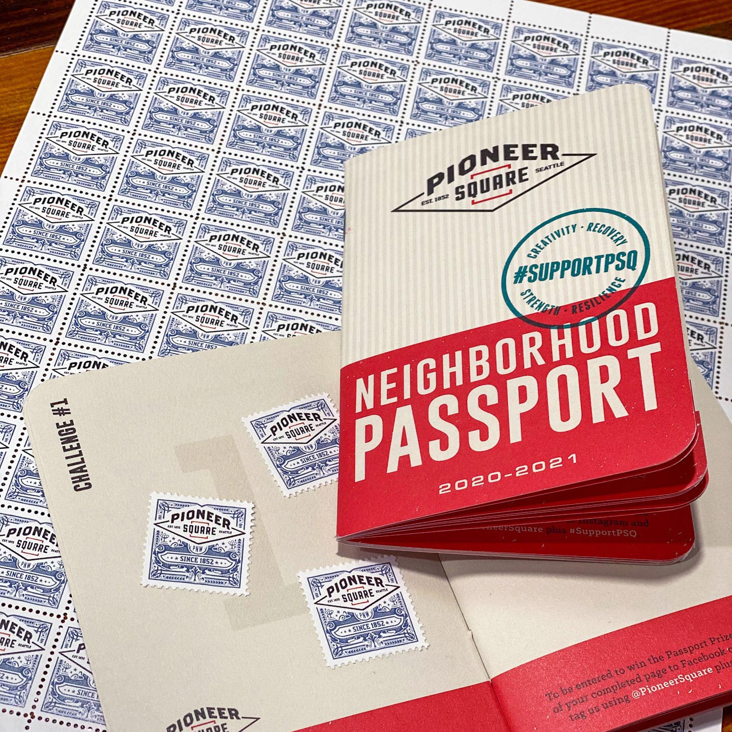 pioneer square passport with stamps seattle