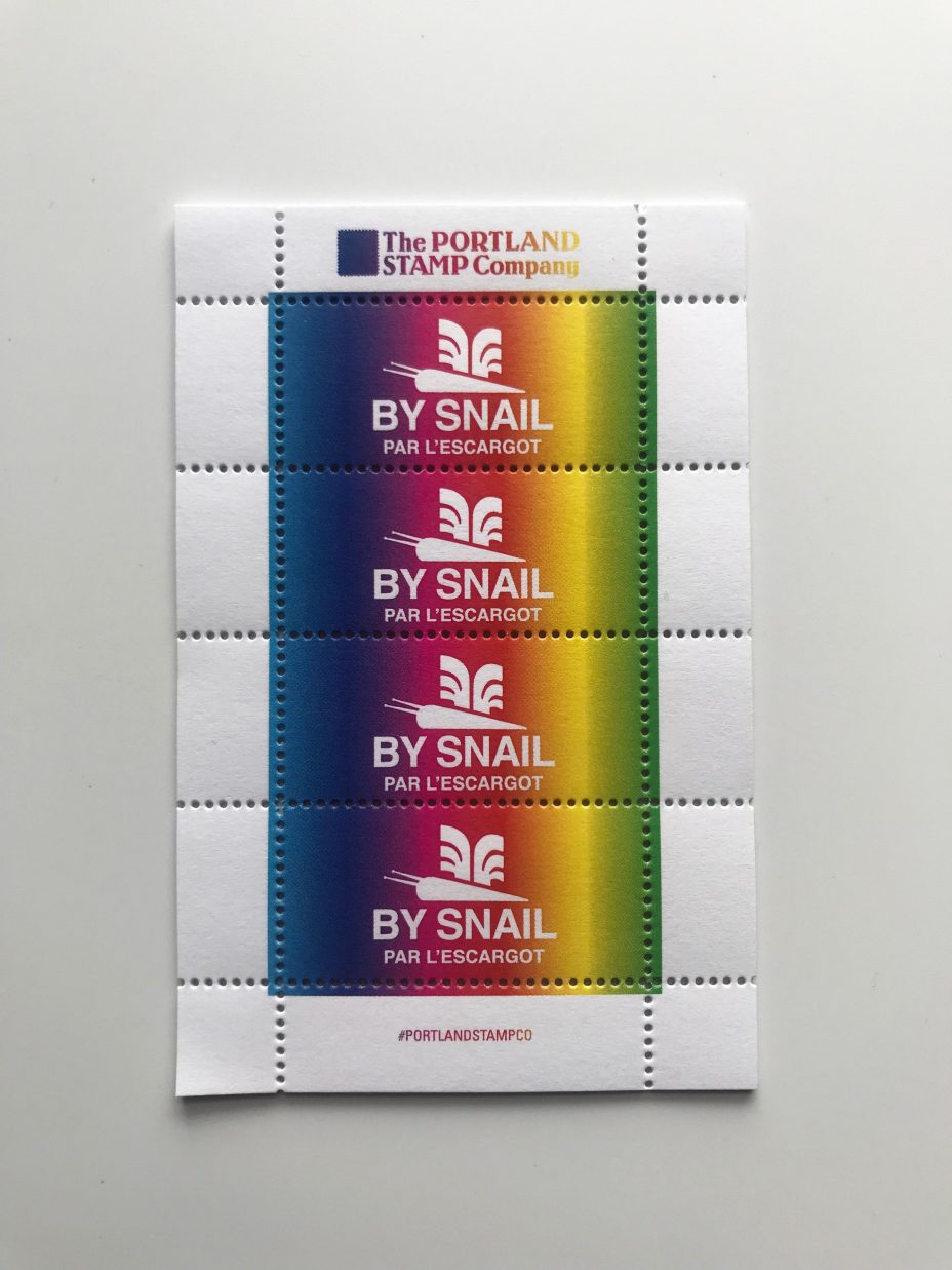 by snail rainbow pride stamps