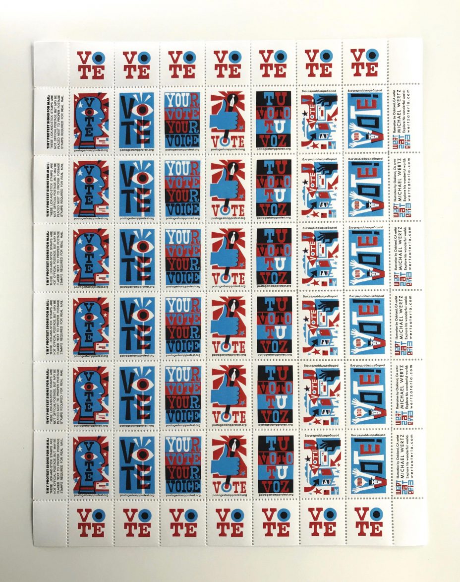 michael wertz aclu vote stamp full sheet