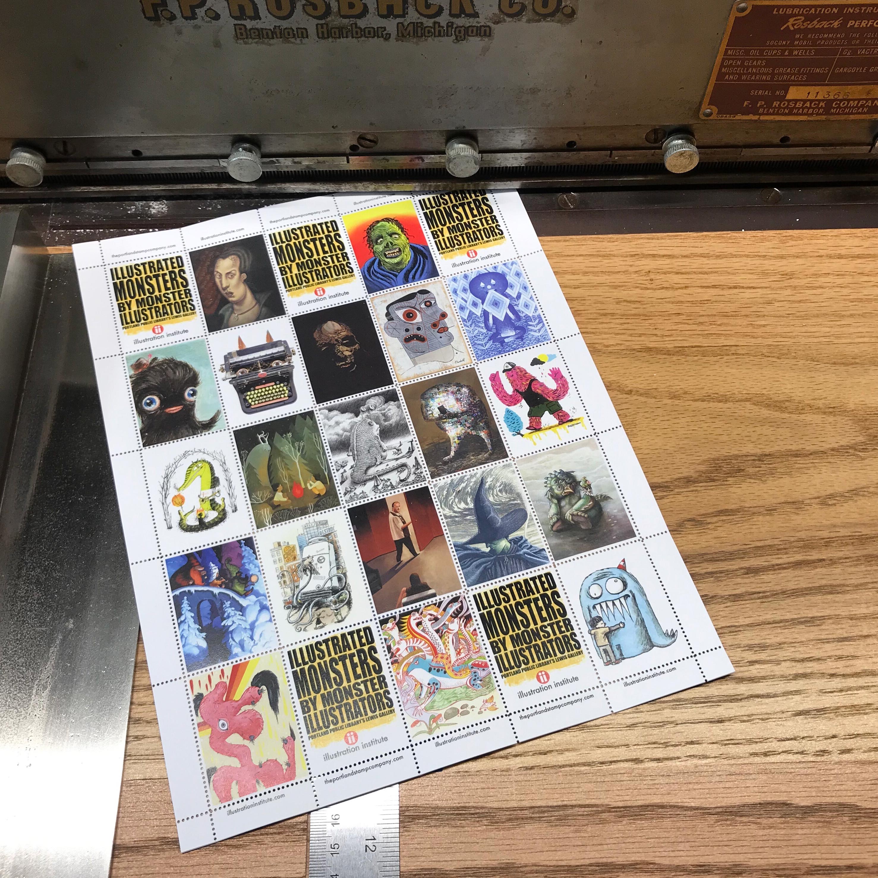illustration institute monster stamps
