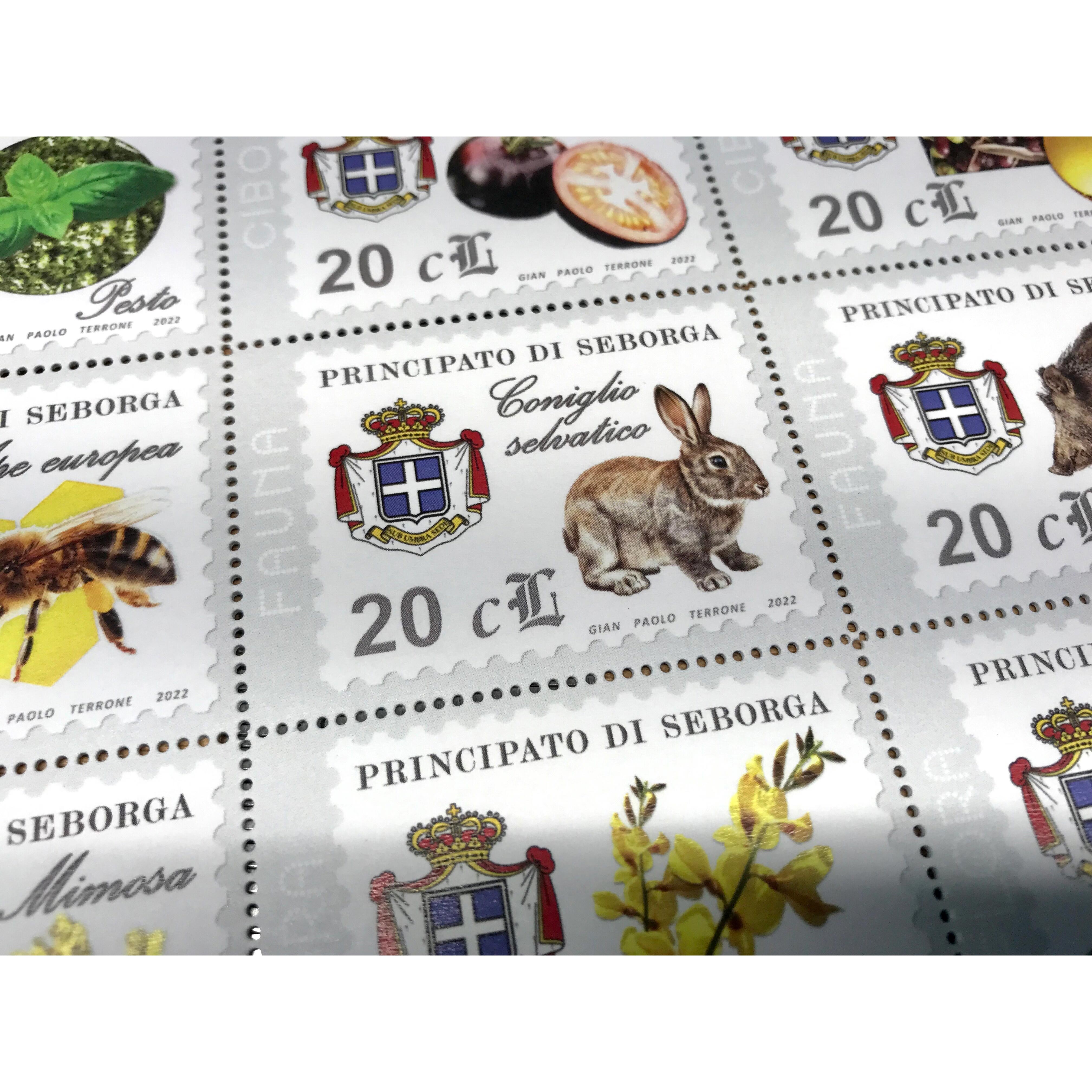 principality of seborga stamp sheet detail 2022