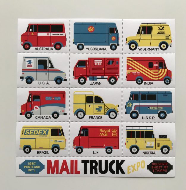 raymond besinger artist series mail truck expo full sheet