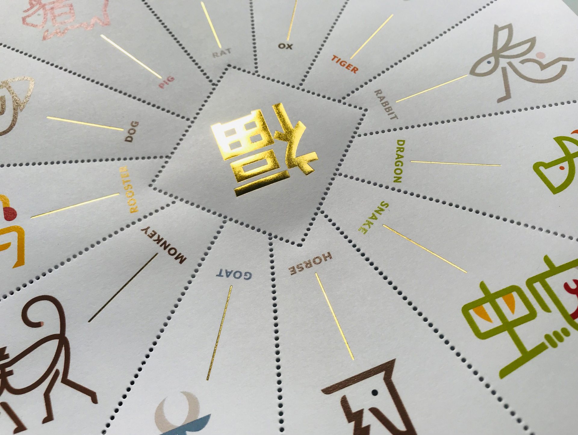 hope meng chinese zodiac new year stamp detail