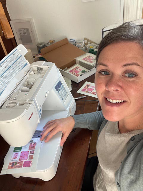 nancy kers at her sewing machine