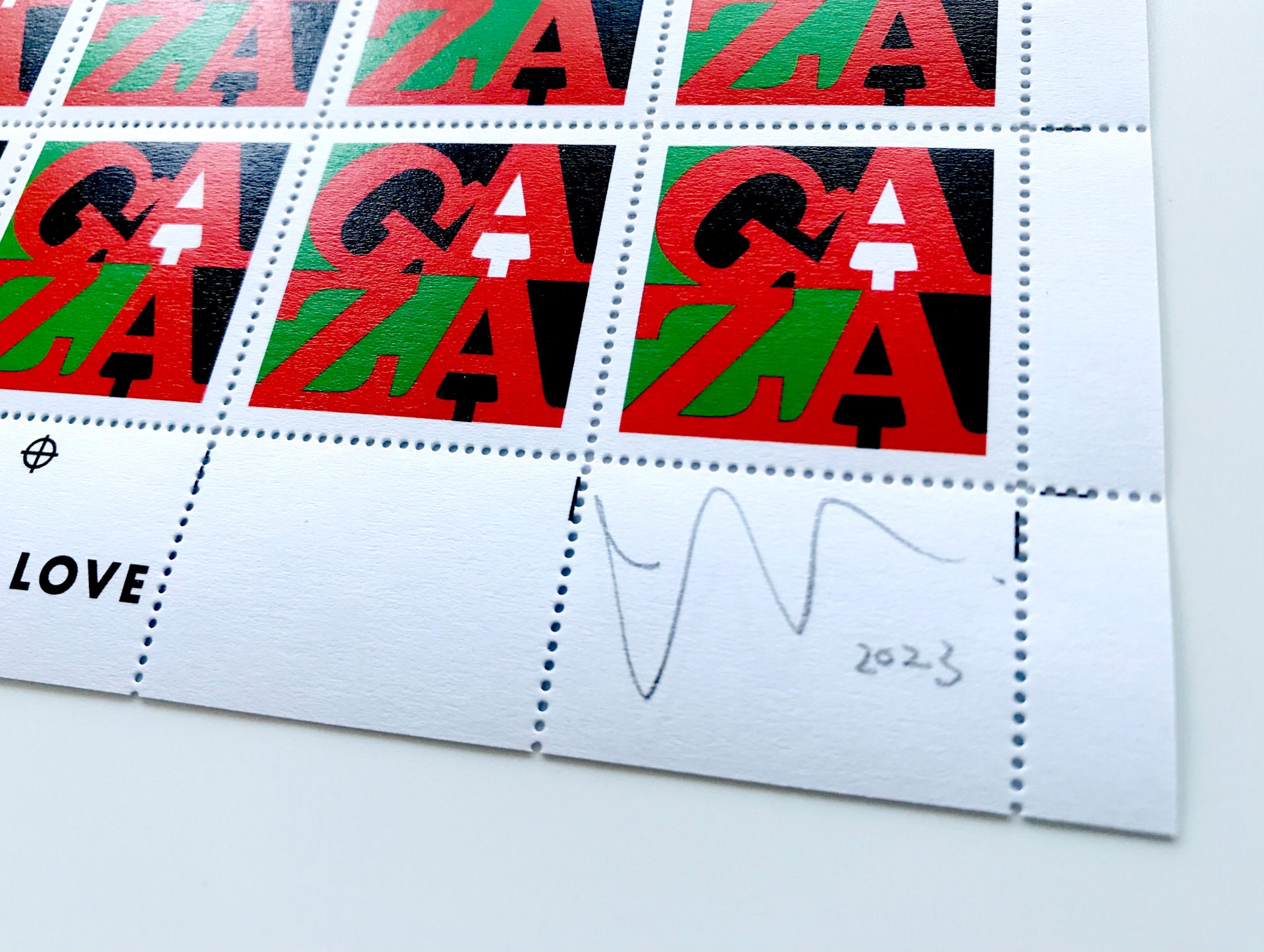 kyle goen gaza love artist series 48 signed edition detail 2