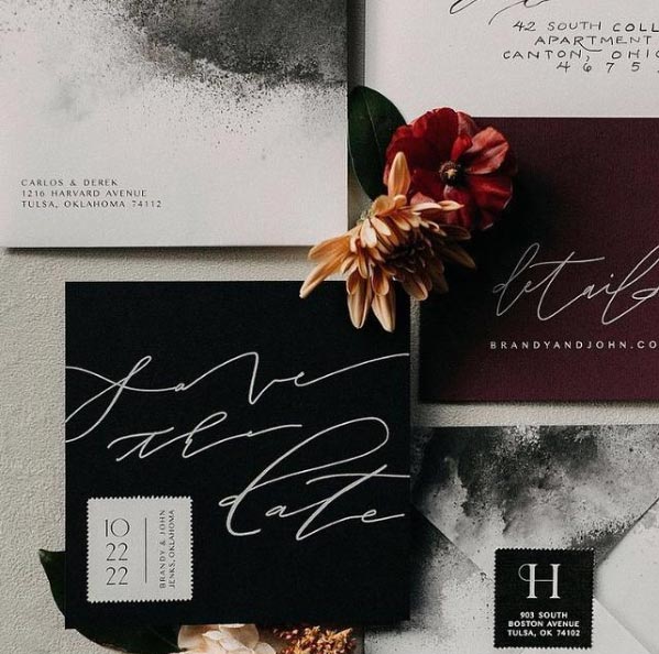 portland stamp company wedding stamps 4 Laurel & Marie