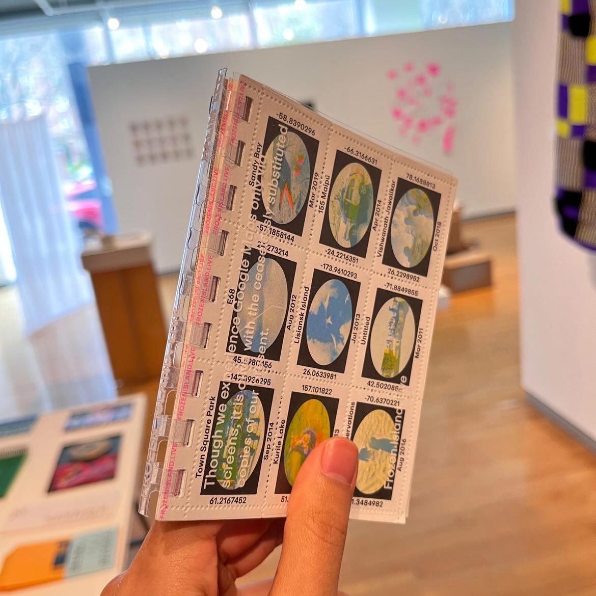 frozen island stamp book