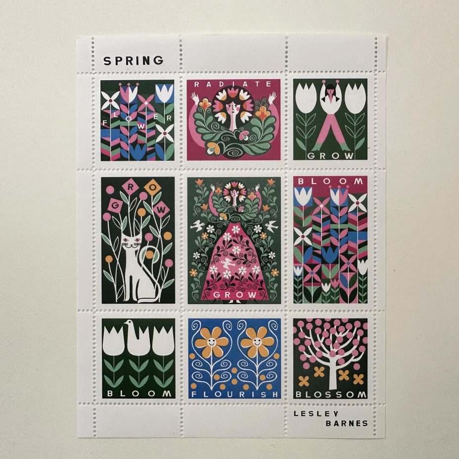 portland stamp company lesley barnes spring stamps