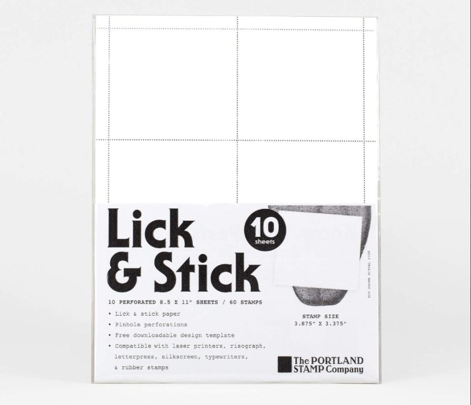 the portland stamp company lick and stick jumbo 10 pack