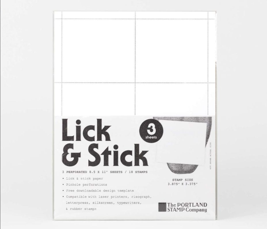 the portland stamp company lick and stick jumbo 3 pack