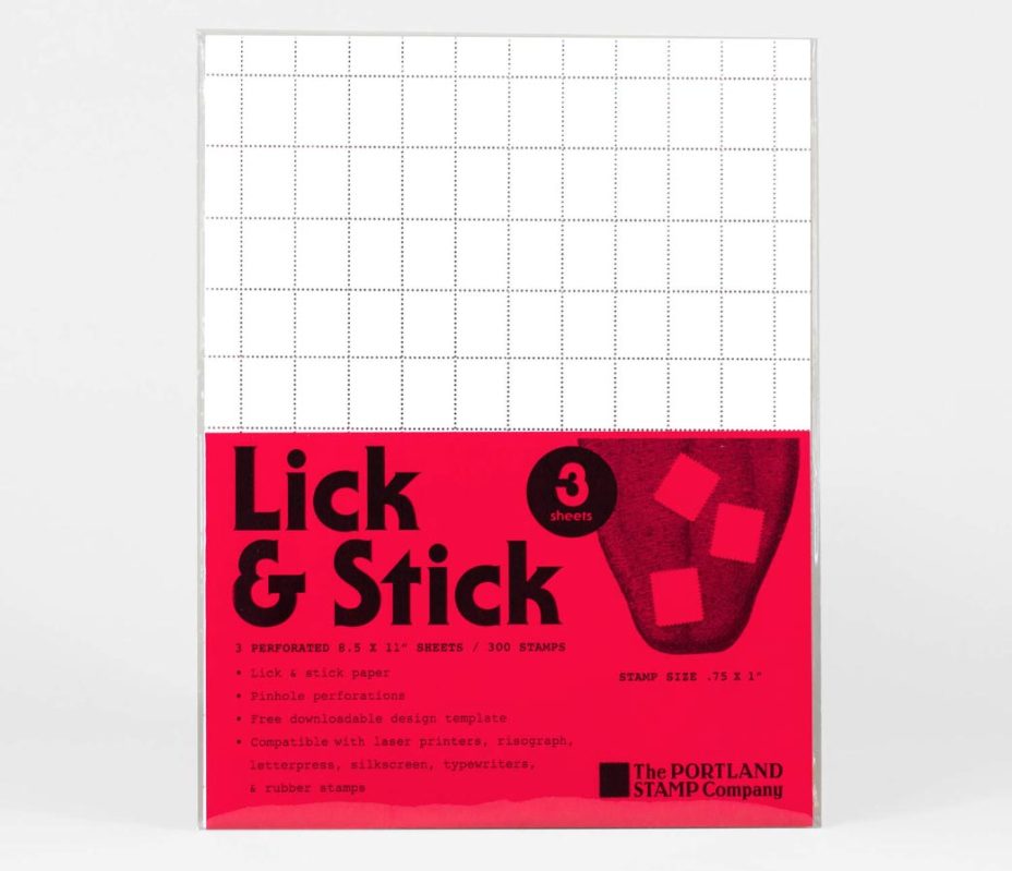 the portland stamp company lick and stick small 3 pack
