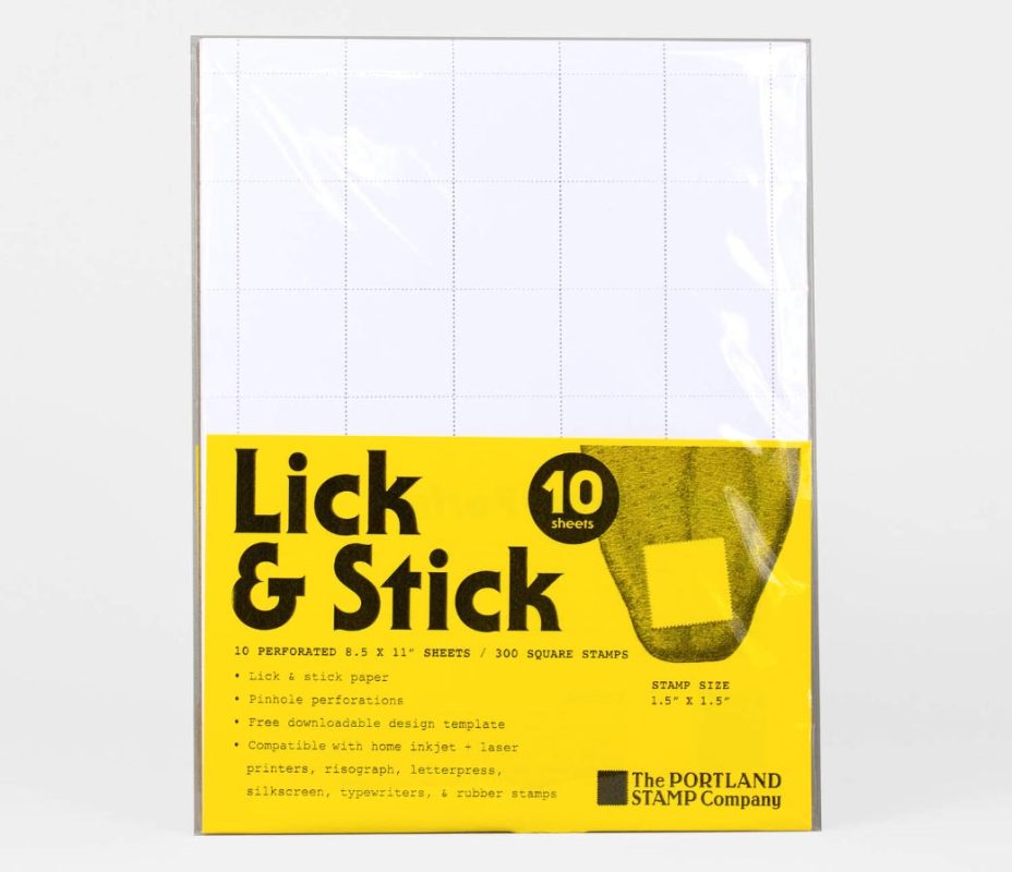 the portland stamp company lick and stick square 10 pack