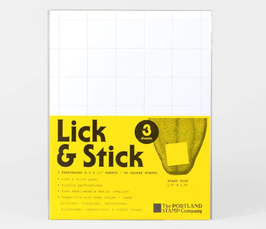 the portland stamp company lick and stick square 3 pack