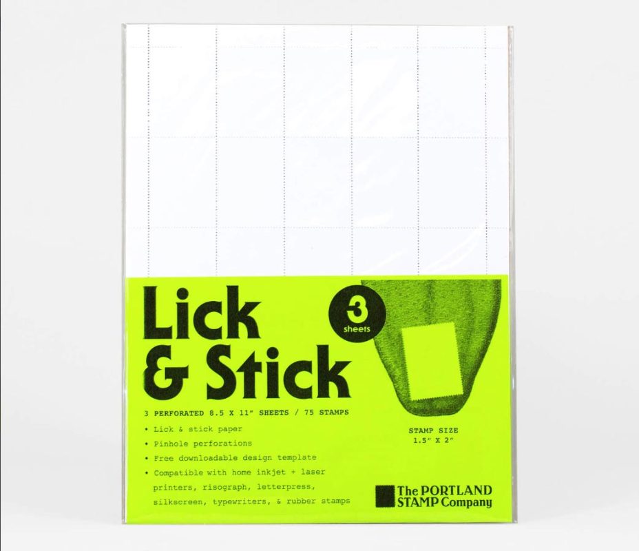 the portland stamp company lick and stick standard 10 pack