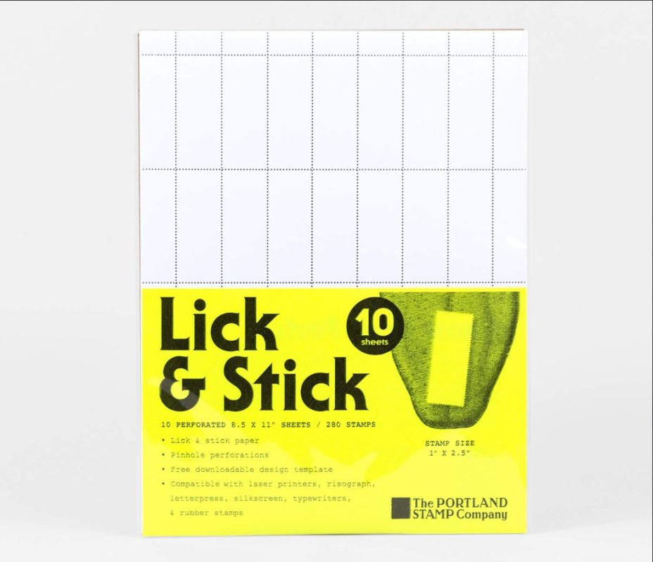 the portland stamp company lick and stick tall 10 pack