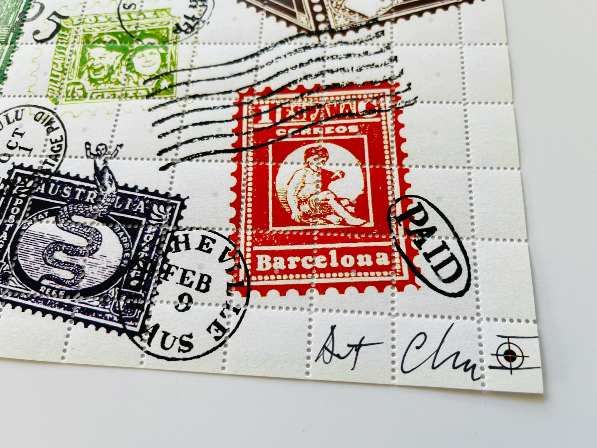 art chantry signed artist series stamp detail