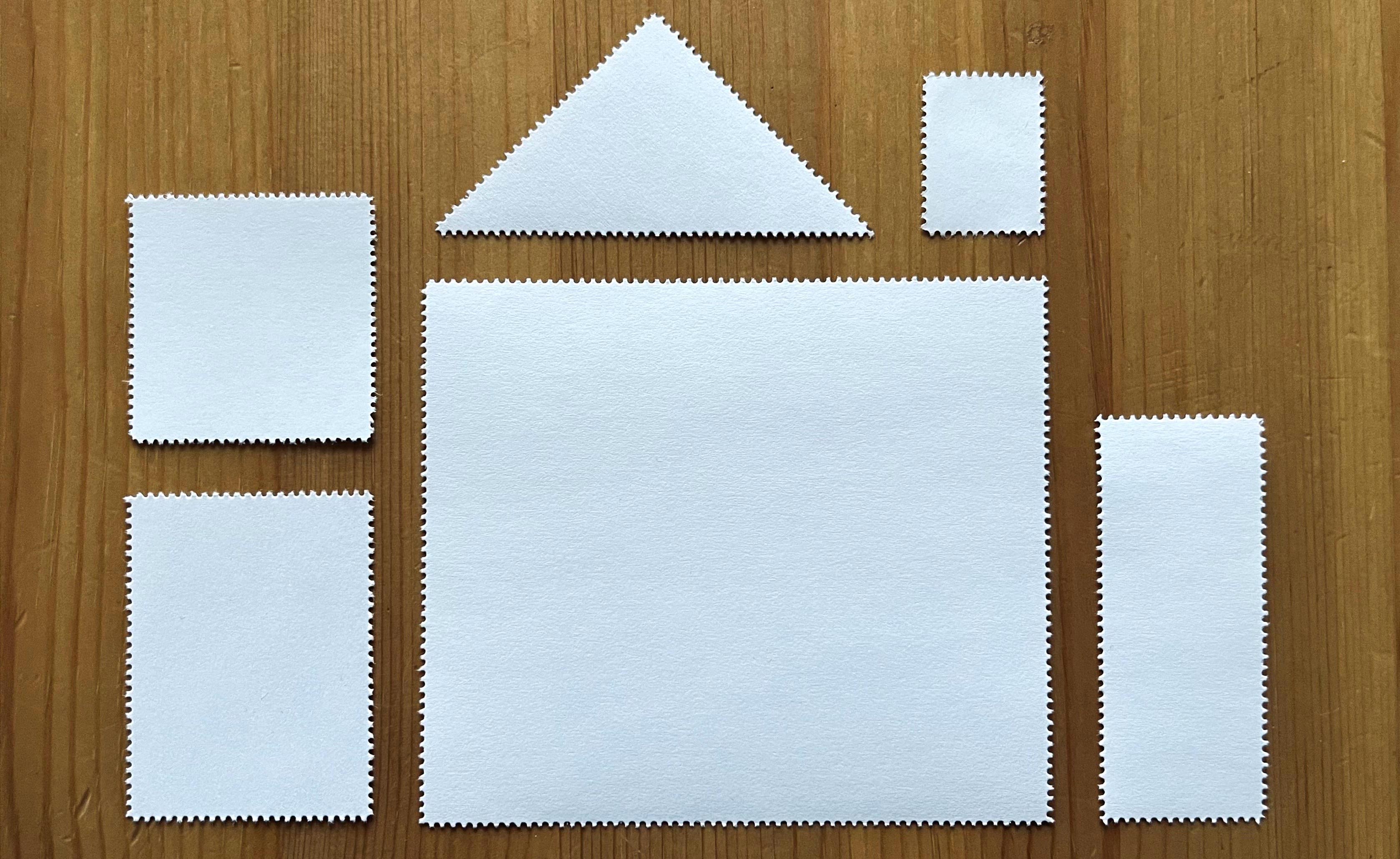 blank lick and stick stamps comparison